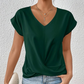 💥 STOR REA 👚 Elegant kortärmad T-shirt med vriden V-ringning