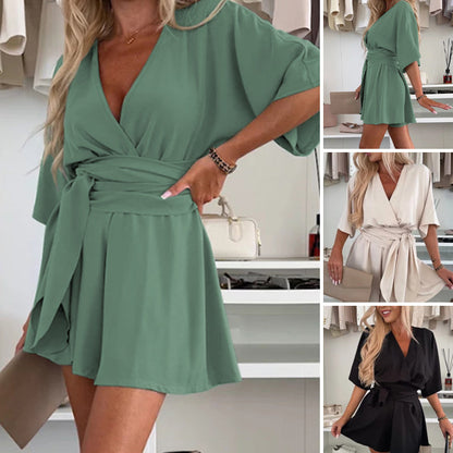 🎁Sommarkampanj 50% rabatt✨Elegant kortärmad jumpsuit för kvinnor