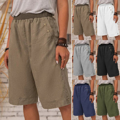 🔥Kampanj - 49% rabatt💥Kvinnor sommar avslappnade pocket shorts
