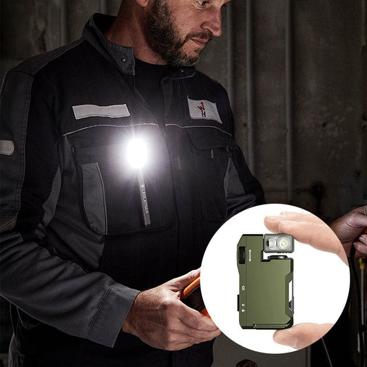 Mini bärbar ficklampa med roterande huvud💡