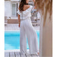 🌺Jumpsuit med bara axlar och volanger för kvinnor🍑