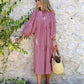 💖SISTA DAGEN FÖRSÄLJNING 63% RABATT💖 Elegant boho maxiklänning för kvinnor med puffärmar👗