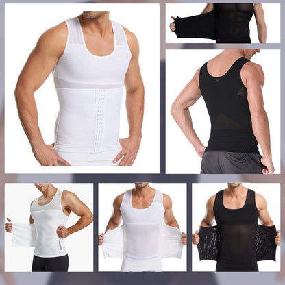 🔥Ny het försäljning❤️‍🔥Slimming Mesh Waist-Cinching Vest för män