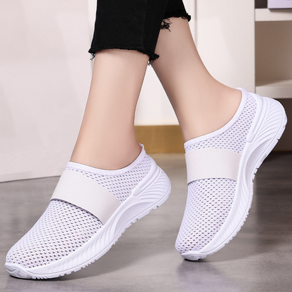 Halkfria, andningsaktiva ortopediska fritidsskor med semipack för kvinnor