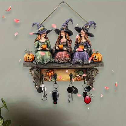 Fängslande Halloween-Häxor Väggdekoration Med Krokar