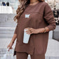 Casual sweatshirt och leggings set för kvinnor