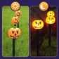 Halloween Pumpa Trädgårdssolcellslampa på Spett