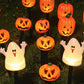 Halloween Pumpa Trädgårdssolcellslampa på Spett
