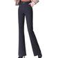 Högmidjade byxor med mikroflärp för kvinno