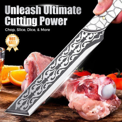 Multifunktionell Full-Tang kniv med slida