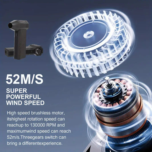 Black Friday-erbjudanden Rea till halva priset!Bärbar och hård turbofläkt, handhållen 130000 rpm hög hastighet, kan ta bort damm, blåsa snö, blåsa snö, grilla och producera kol, multifunktionell utomhusbruk