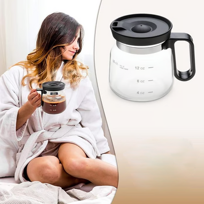 Kaffemugg i glaskruka med lock