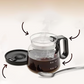 Kaffemugg i glaskruka med lock