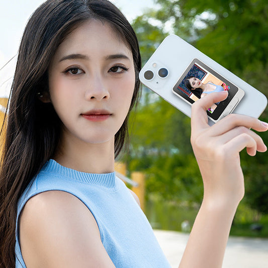 Magnetisk trådlös selfie-skärm för bakre kamera