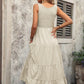 Women's Sleeveless Pleated Tiered Midi Dress