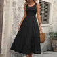 Women's Sleeveless Pleated Tiered Midi Dress