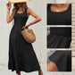 Women's Sleeveless Pleated Tiered Midi Dress