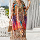 Stylish Leopard Print Loose V-Neck Dress