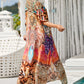 Stylish Leopard Print Loose V-Neck Dress