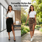 Rynkad bodycon-kjol med hög midja för dam