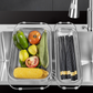 🎉50% OFF!💦Stainless Steel Telescopic Drainer Basket – Adjustable Fit, Multi-Functional Draining & Space-Saving Hanging Design ✨