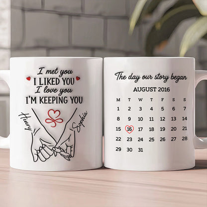 The Day Our Story Began - Personalized Ceramic Coffee Mug