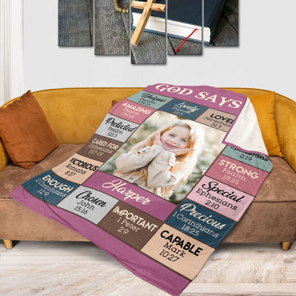 God Says I Am Blanket – A Personalized Celebration of Faith
