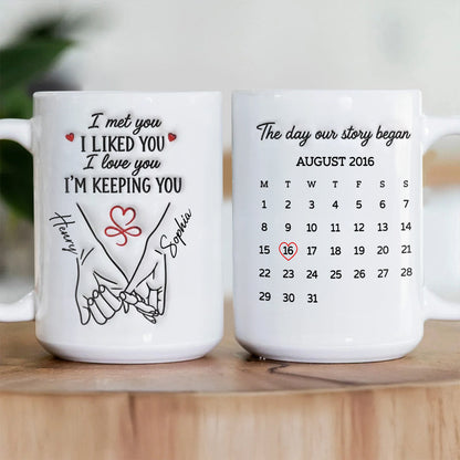 The Day Our Story Began - Personalized Ceramic Coffee Mug