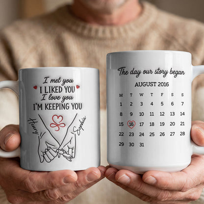 The Day Our Story Began - Personalized Ceramic Coffee Mug